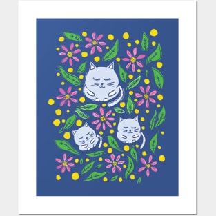 Garden Cats Posters and Art